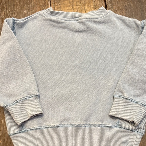 Hundred Pieces Blue Sweatshirt with Yellow Smile Patch - Picture 10 of 12